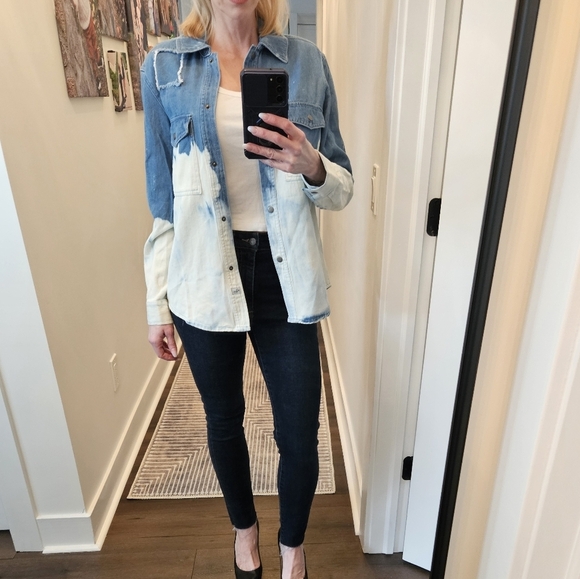 NWT Rails Turner Bleached Denim Shirt - SIZE S - Picture 3 of 14